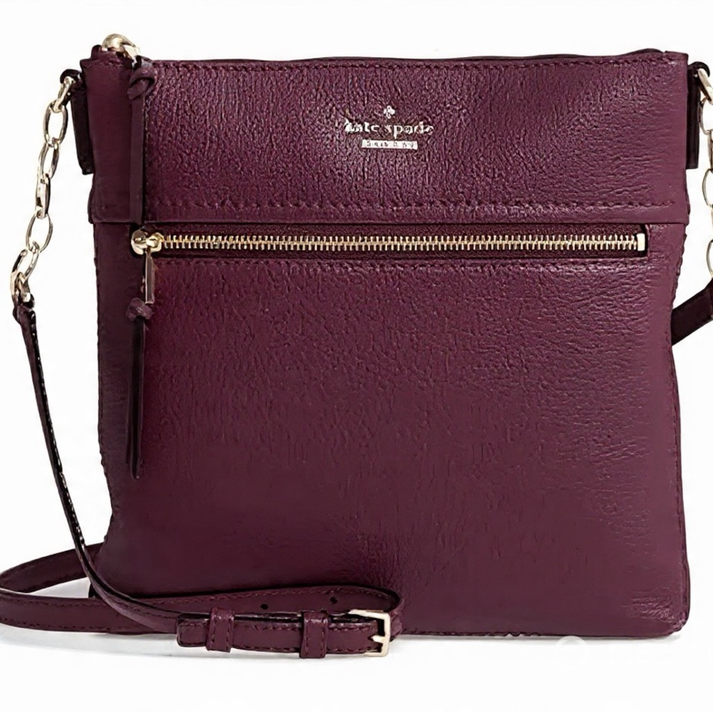 💜 🆕 NWOT Kate Spade Purple Leather Crossbody Bag